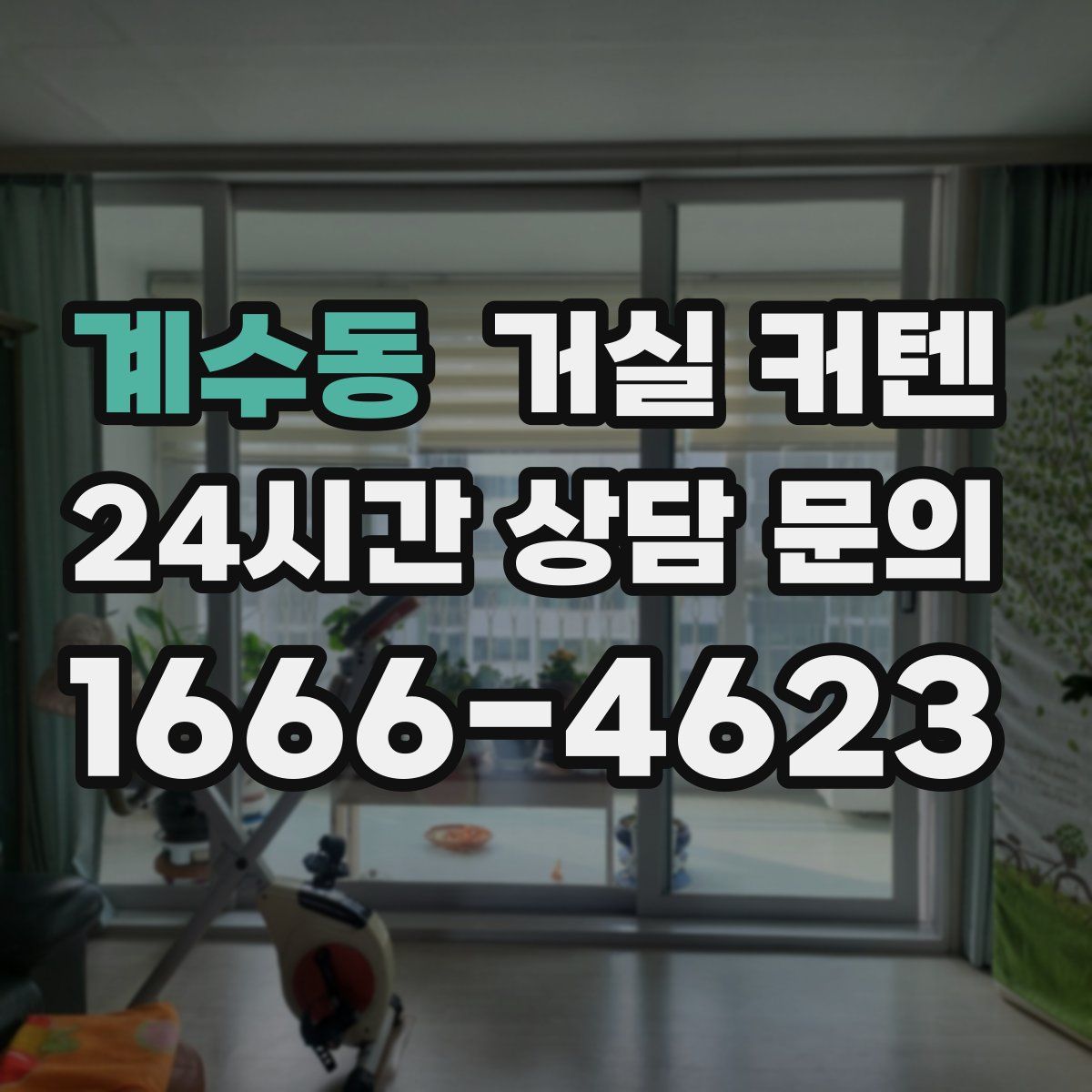 계수동 거실 커텐