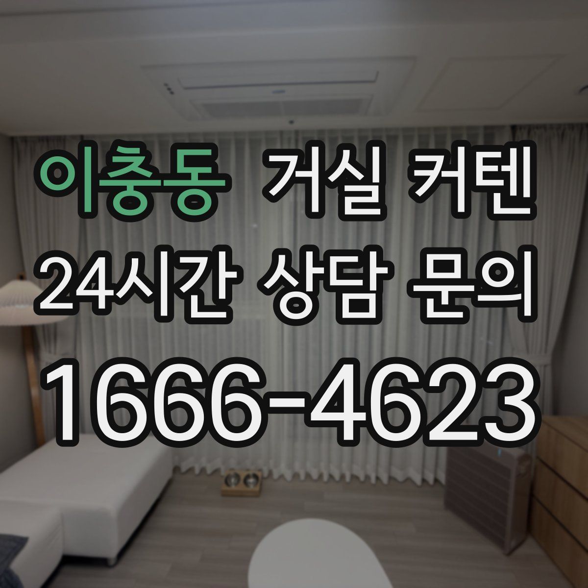 이충동 거실 커텐