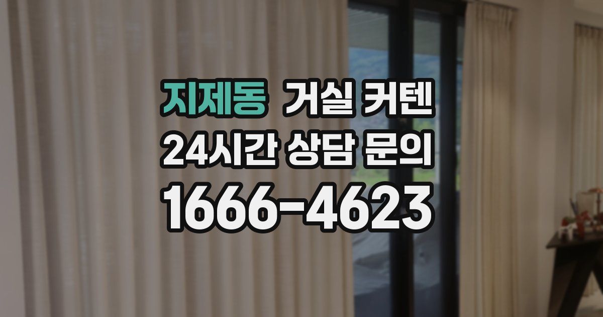 지제동 거실 커텐