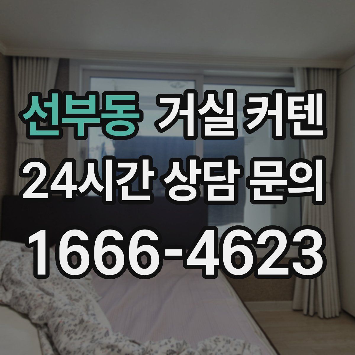 선부동 거실 커텐