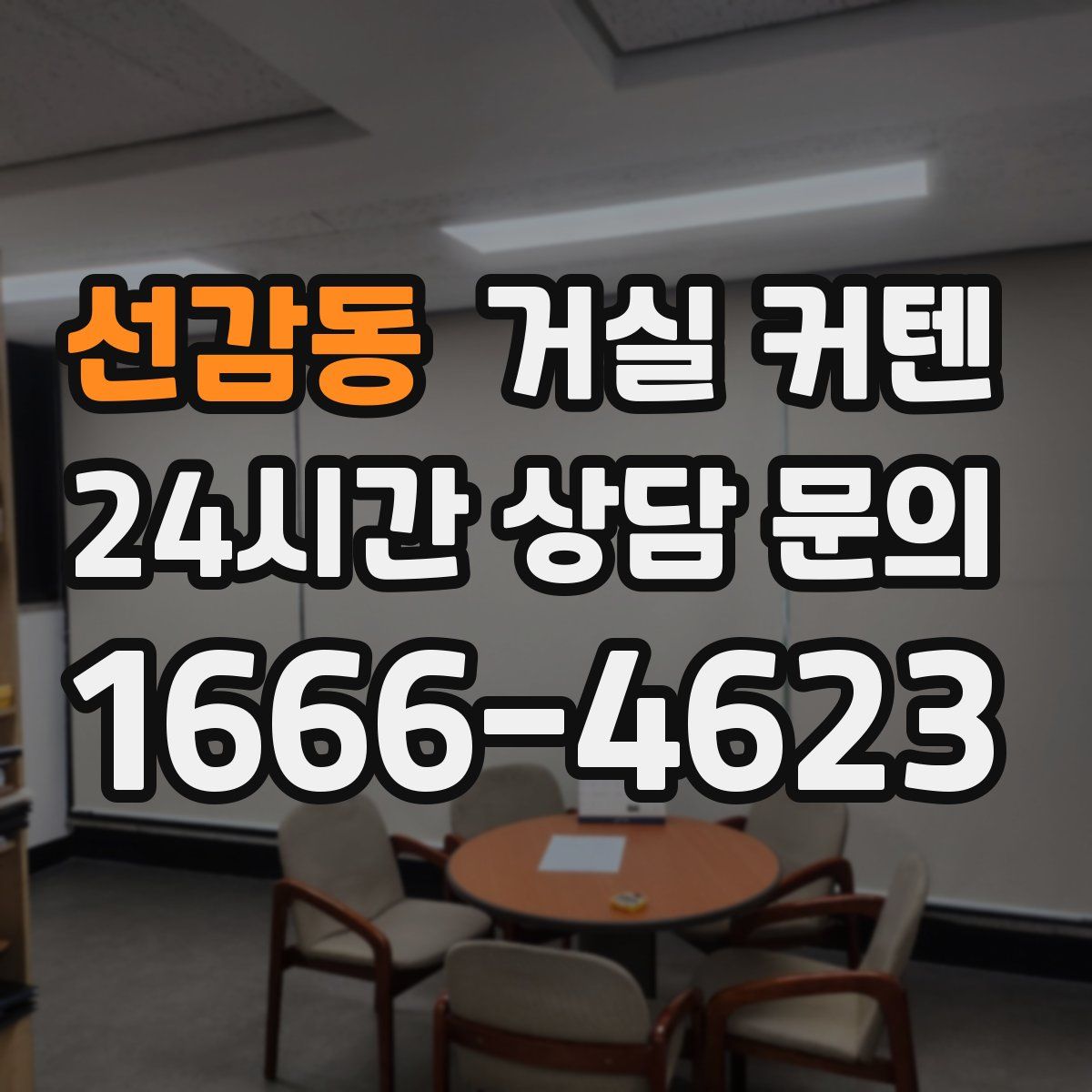 선감동 거실 커텐