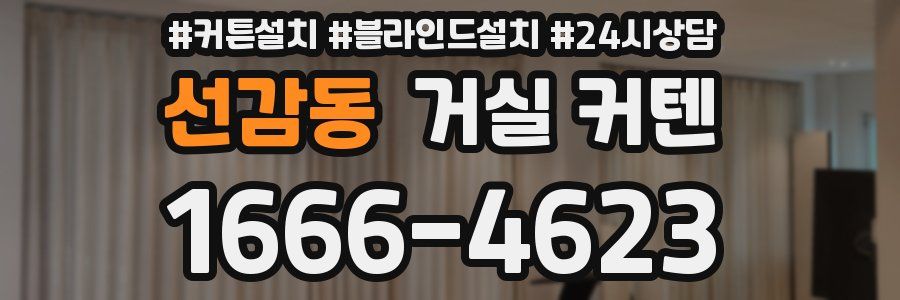 선감동 거실 커텐