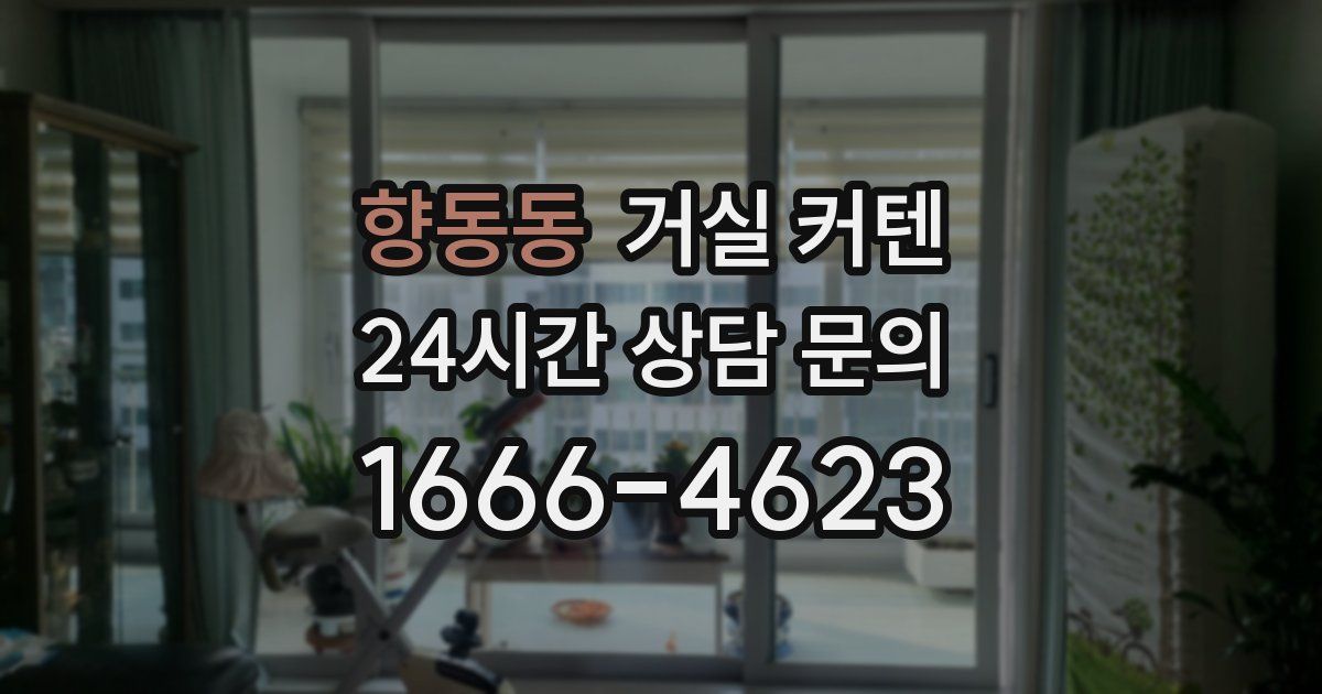향동동 거실 커텐