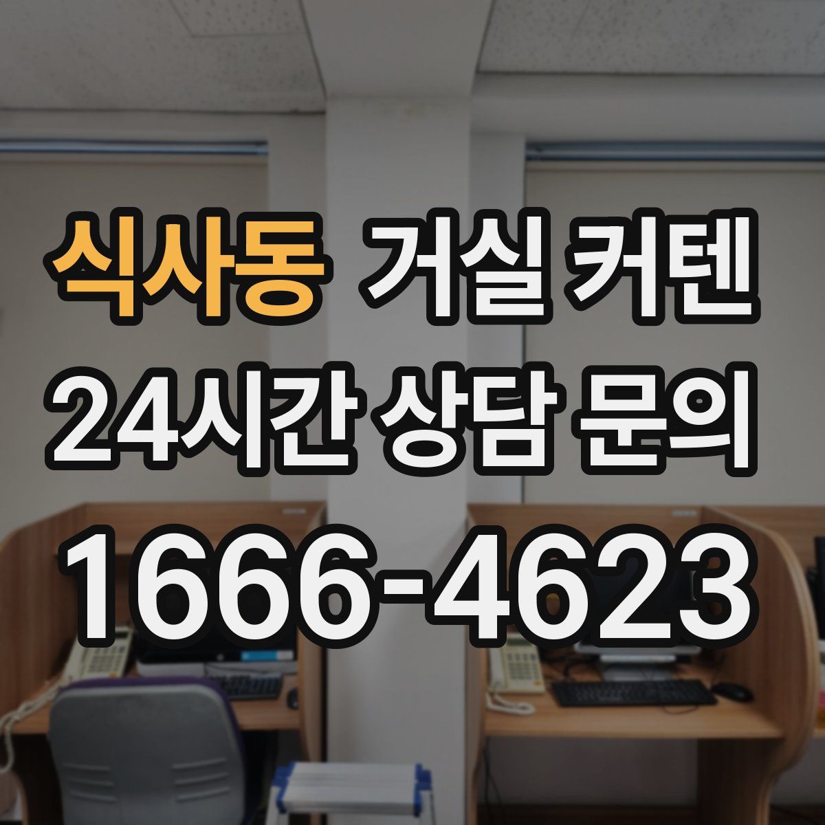 식사동 거실 커텐