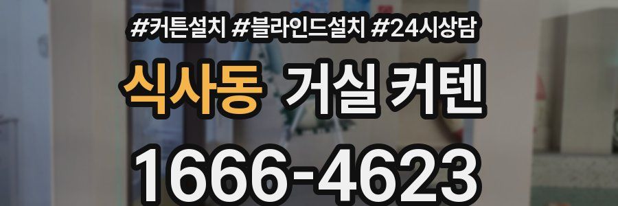 식사동 거실 커텐