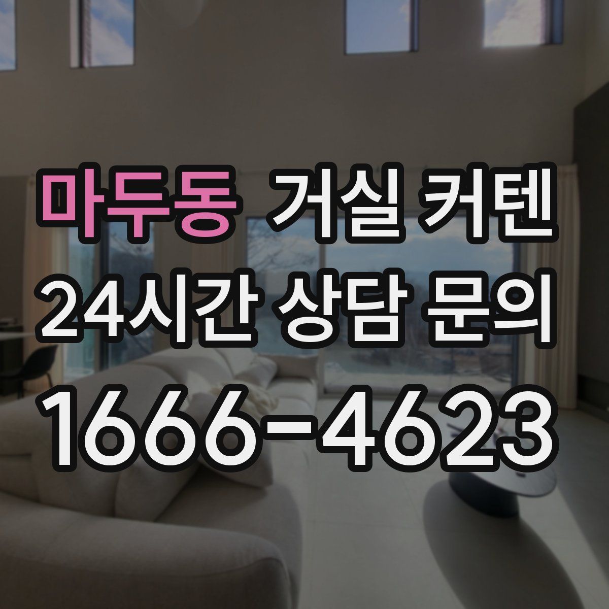 마두동 거실 커텐