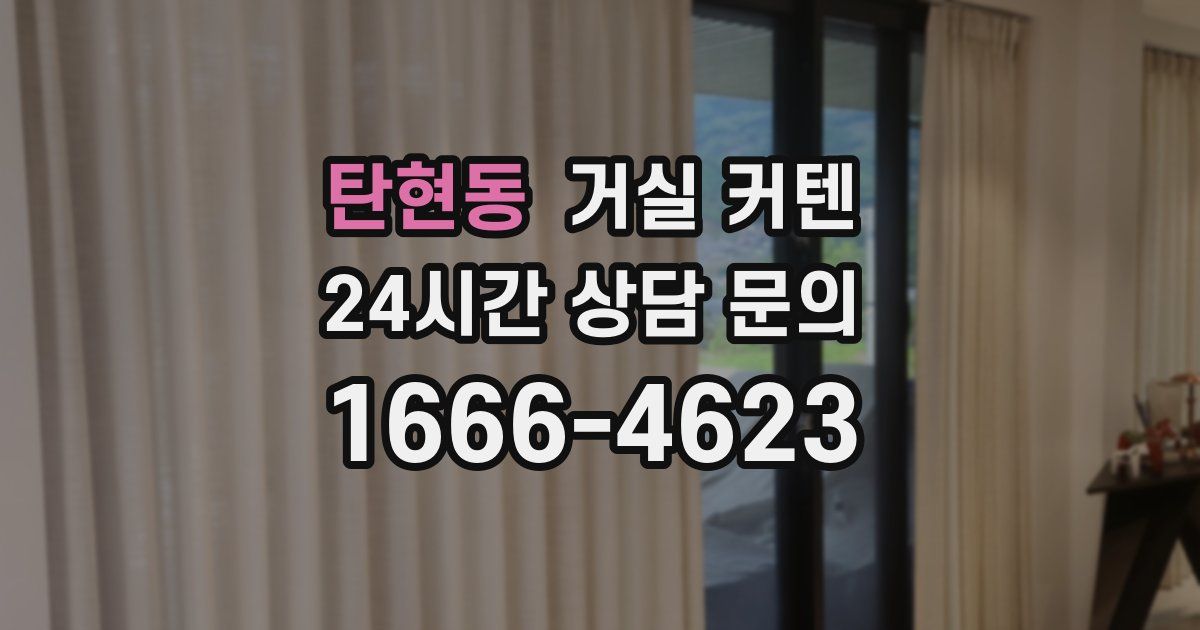 탄현동 거실 커텐