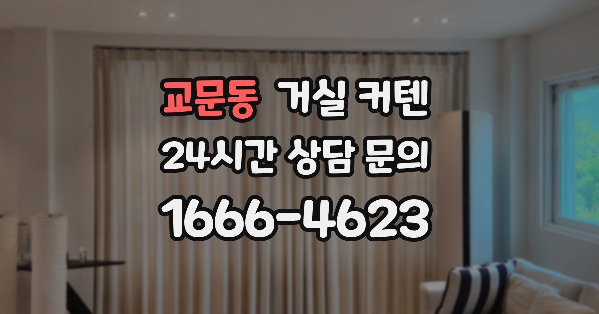 교문동 거실 커텐