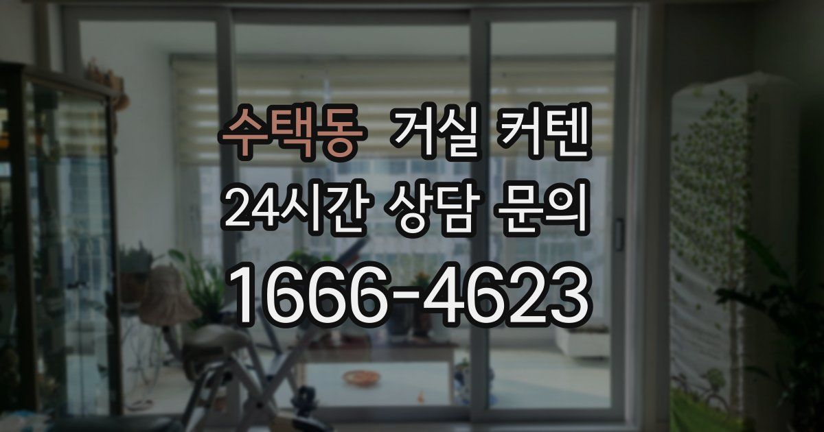 수택동 거실 커텐