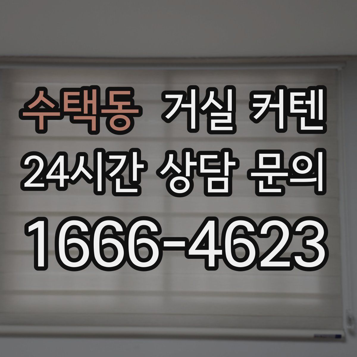 수택동 거실 커텐