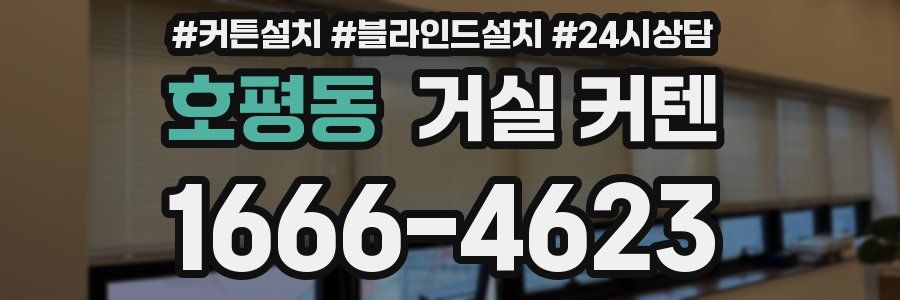 호평동 거실 커텐