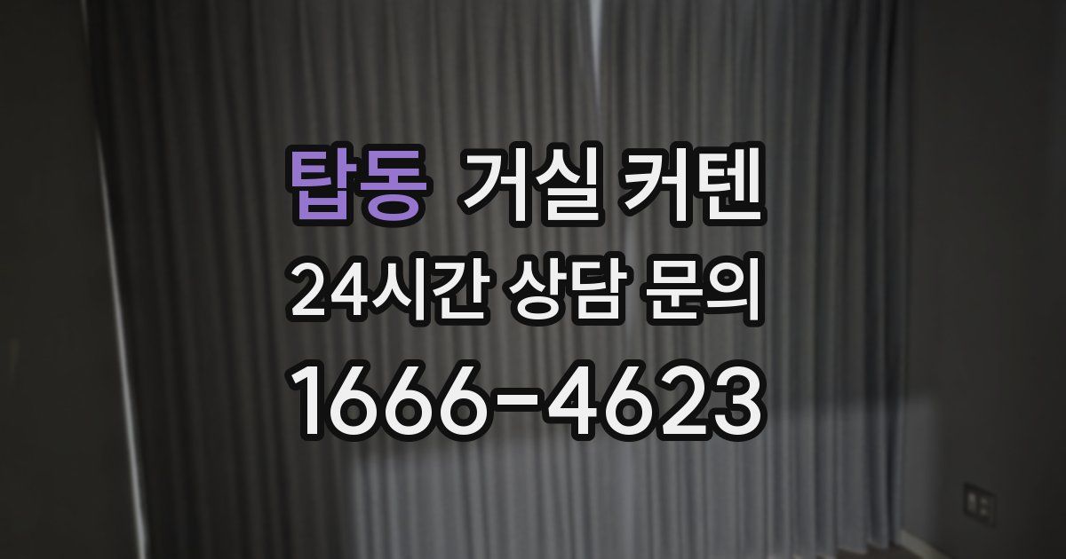 탑동 거실 커텐