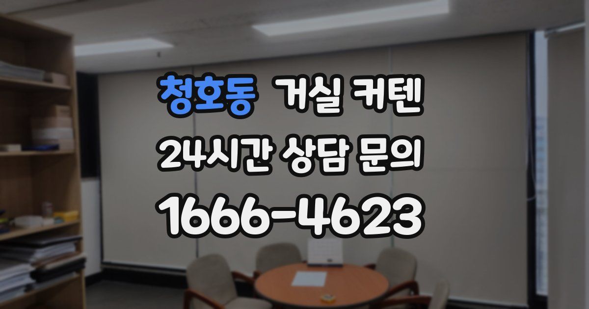 청호동 거실 커텐