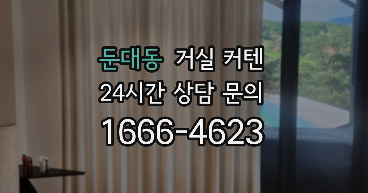 둔대동 거실 커텐