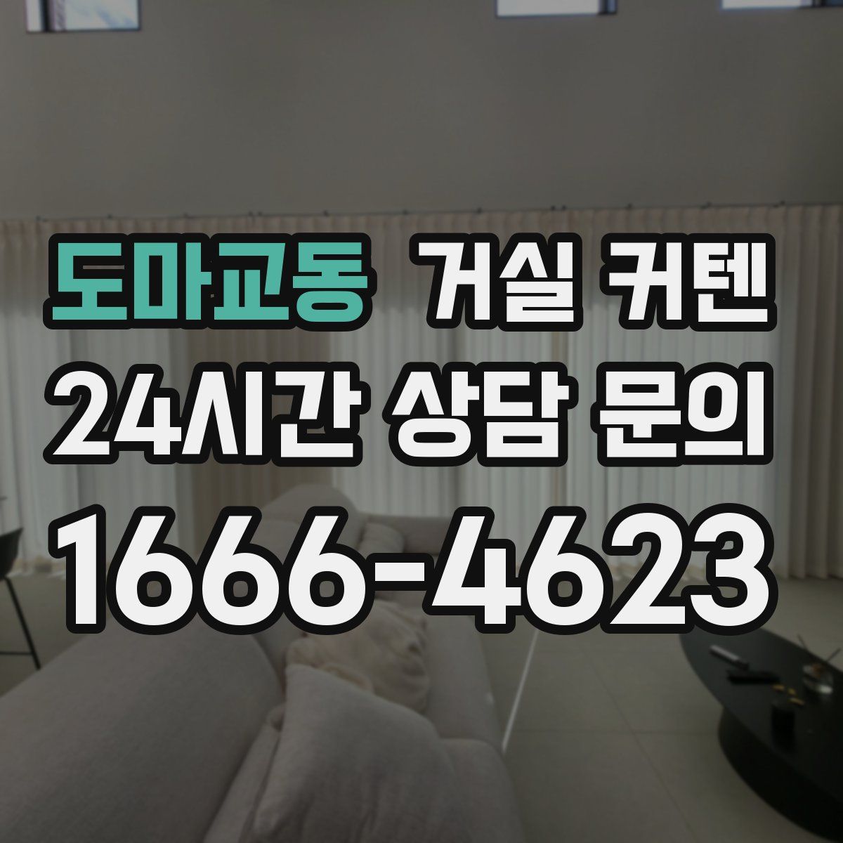 도마교동 거실 커텐
