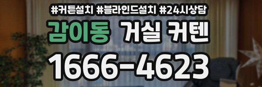 감이동 거실 커텐