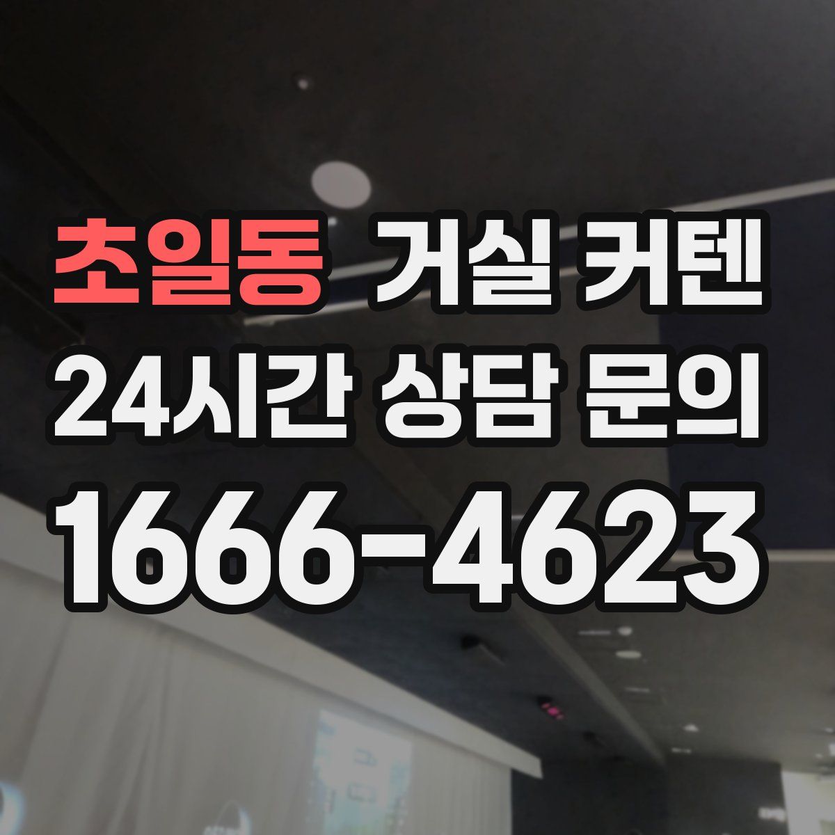 초일동 거실 커텐