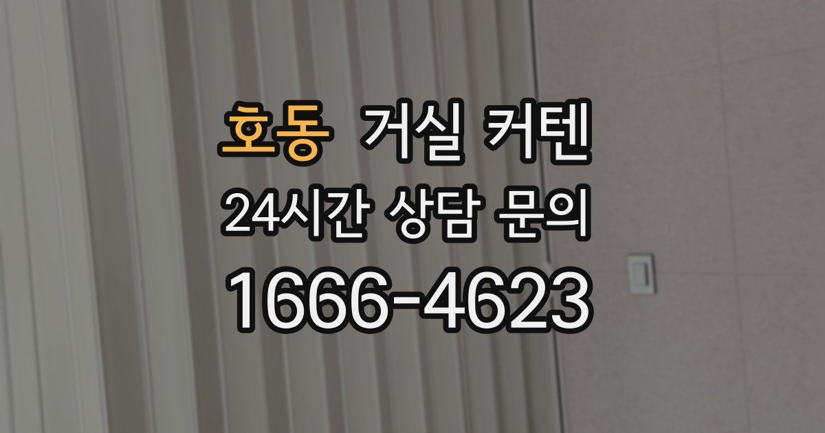 호동 거실 커텐