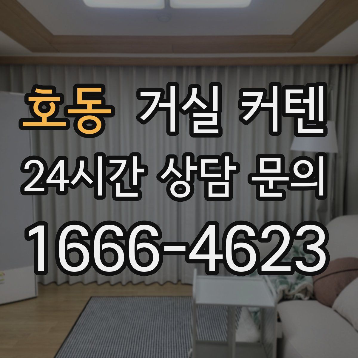 호동 거실 커텐