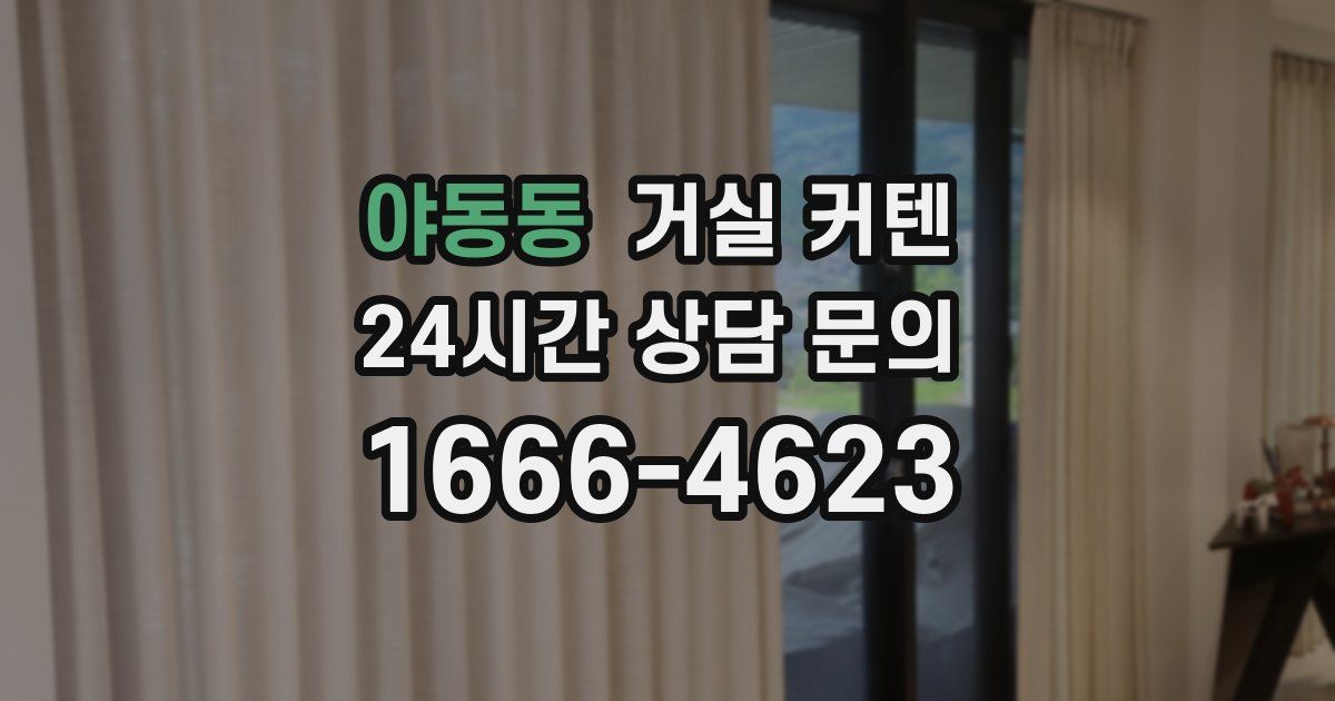 야동동 거실 커텐