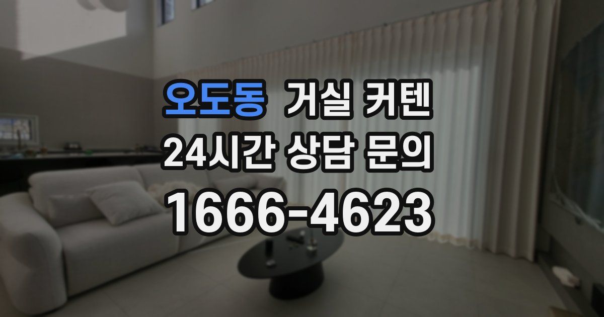 오도동 거실 커텐