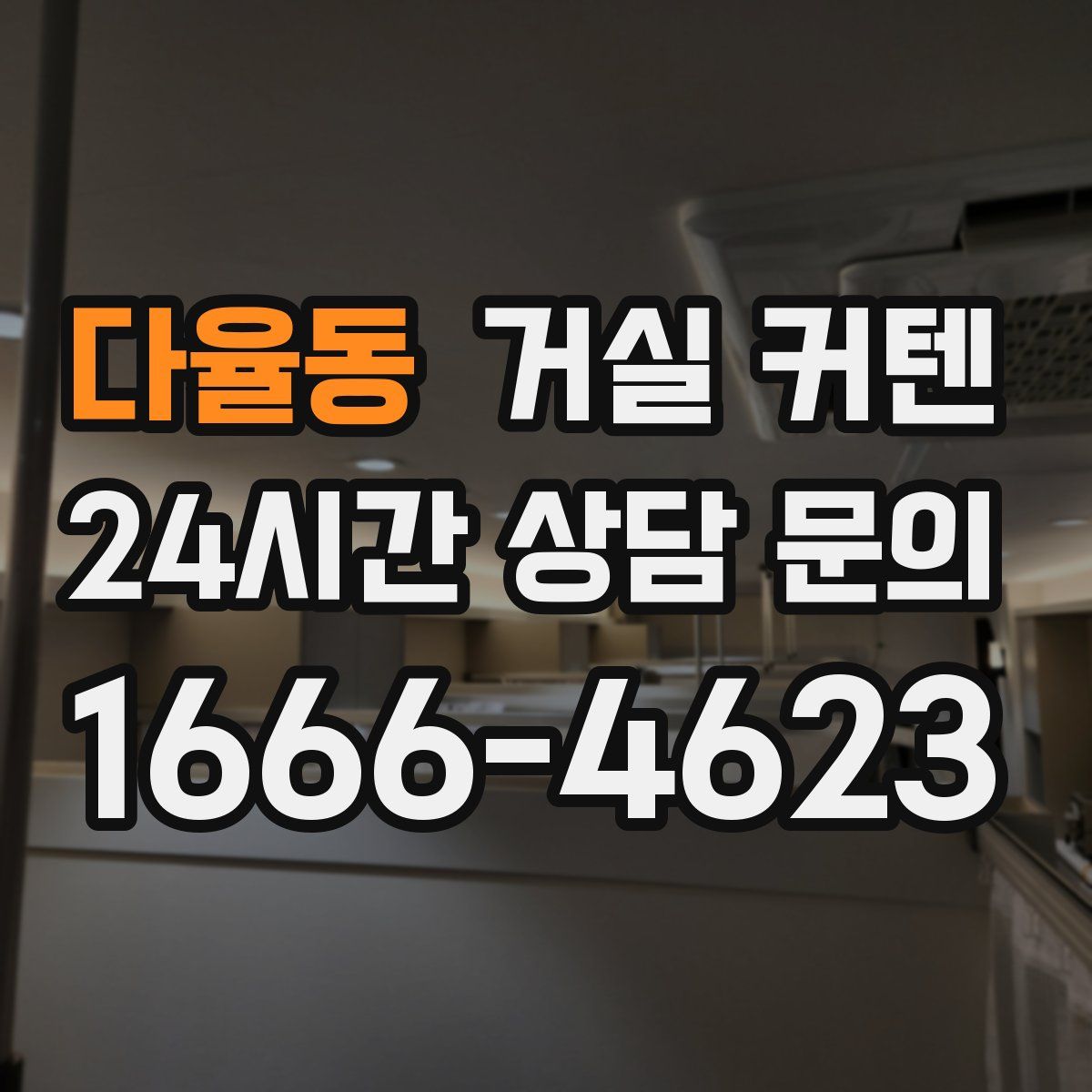 다율동 거실 커텐