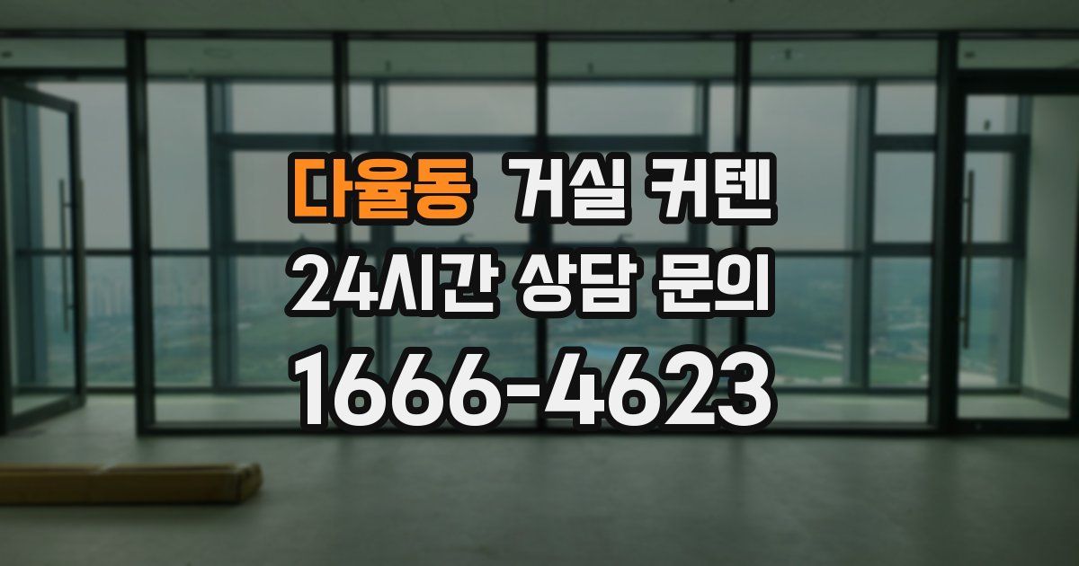 다율동 거실 커텐