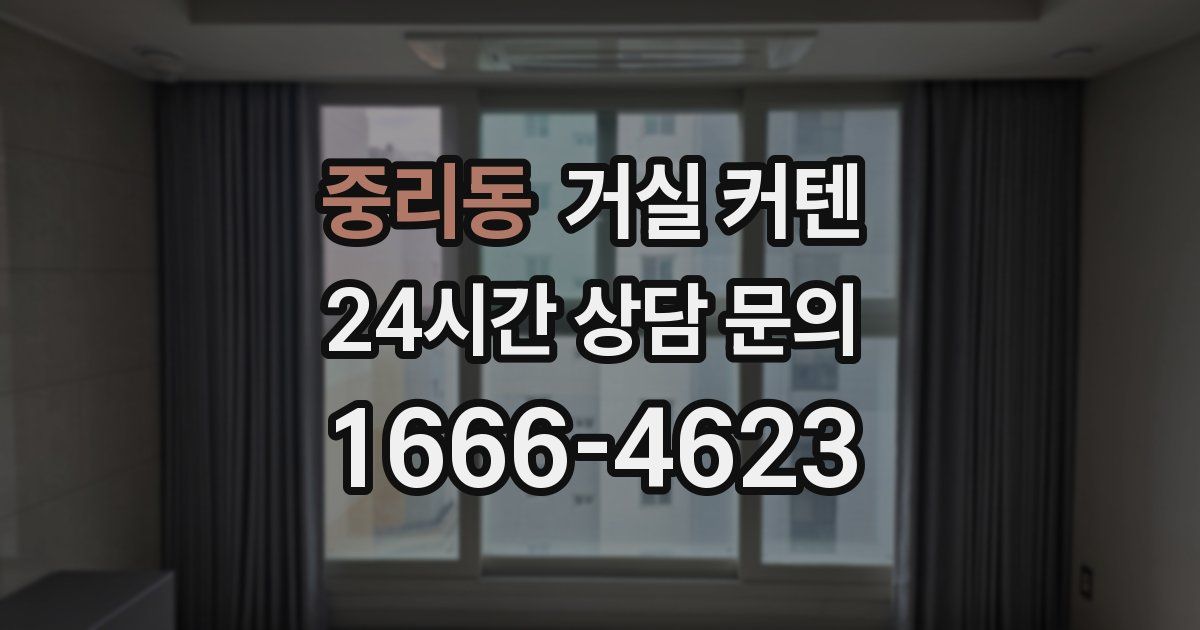 중리동 거실 커텐