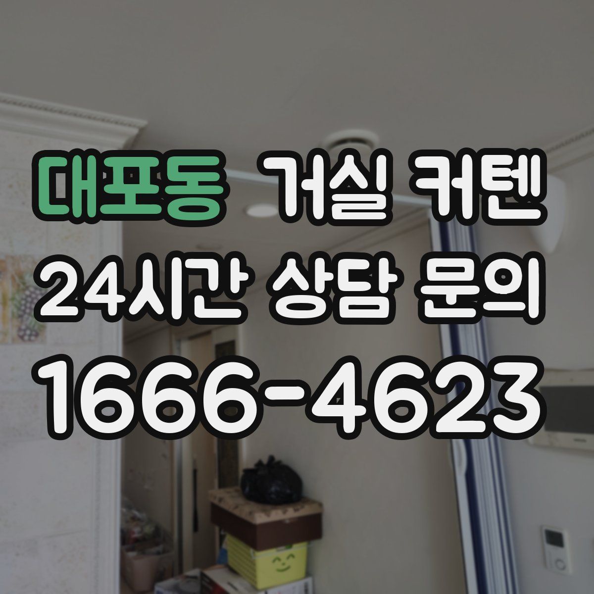 대포동 거실 커텐