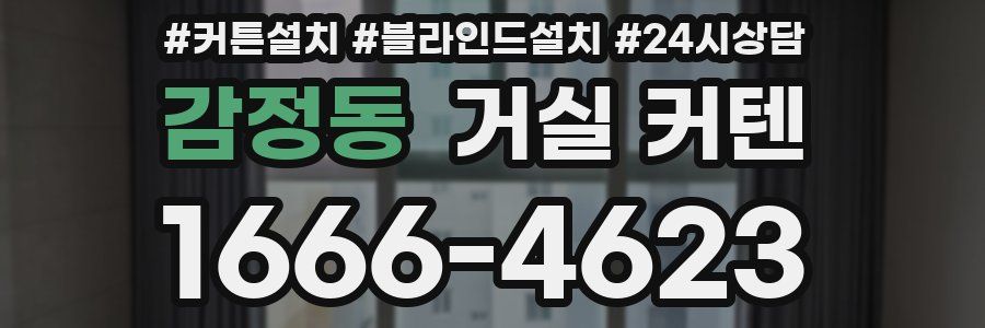 감정동 거실 커텐