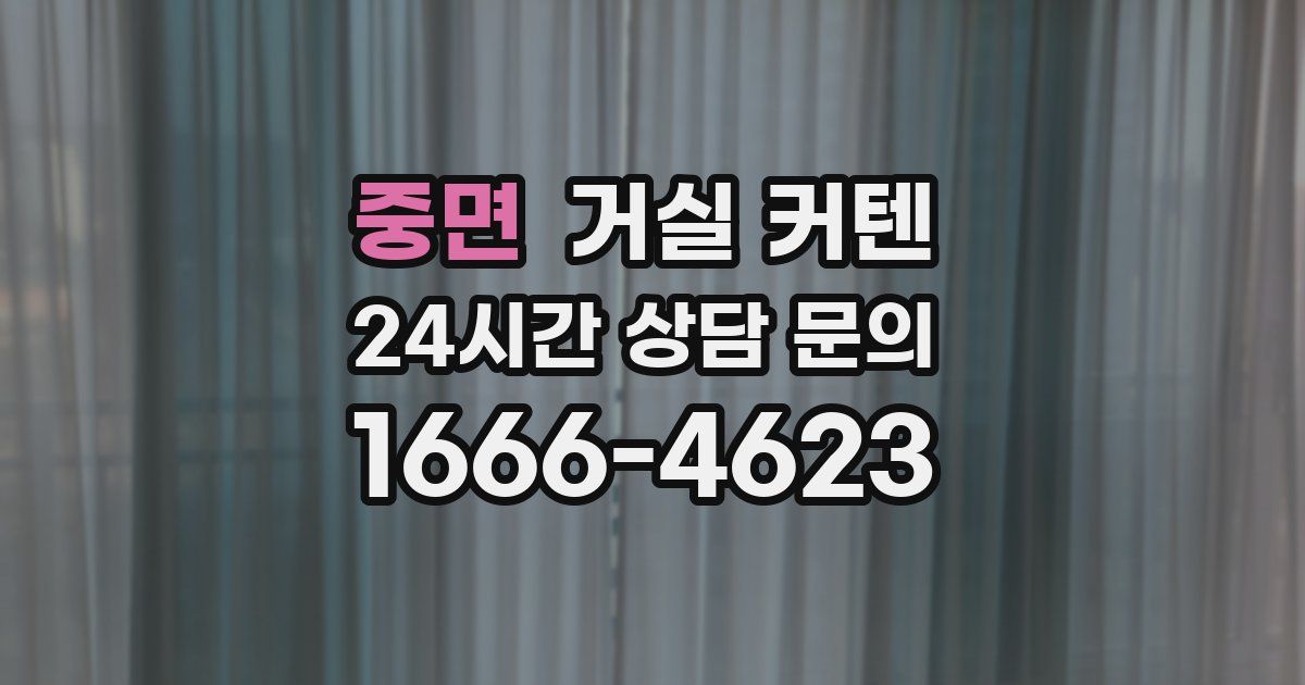 중면 거실 커텐