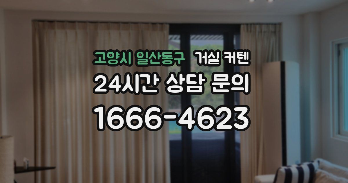 고양시 일산동구 거실 커텐