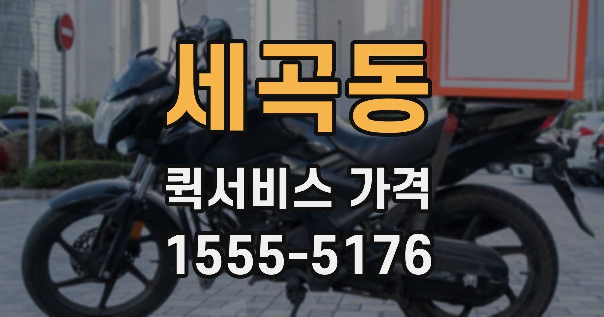 세곡동 퀵서비스 가격