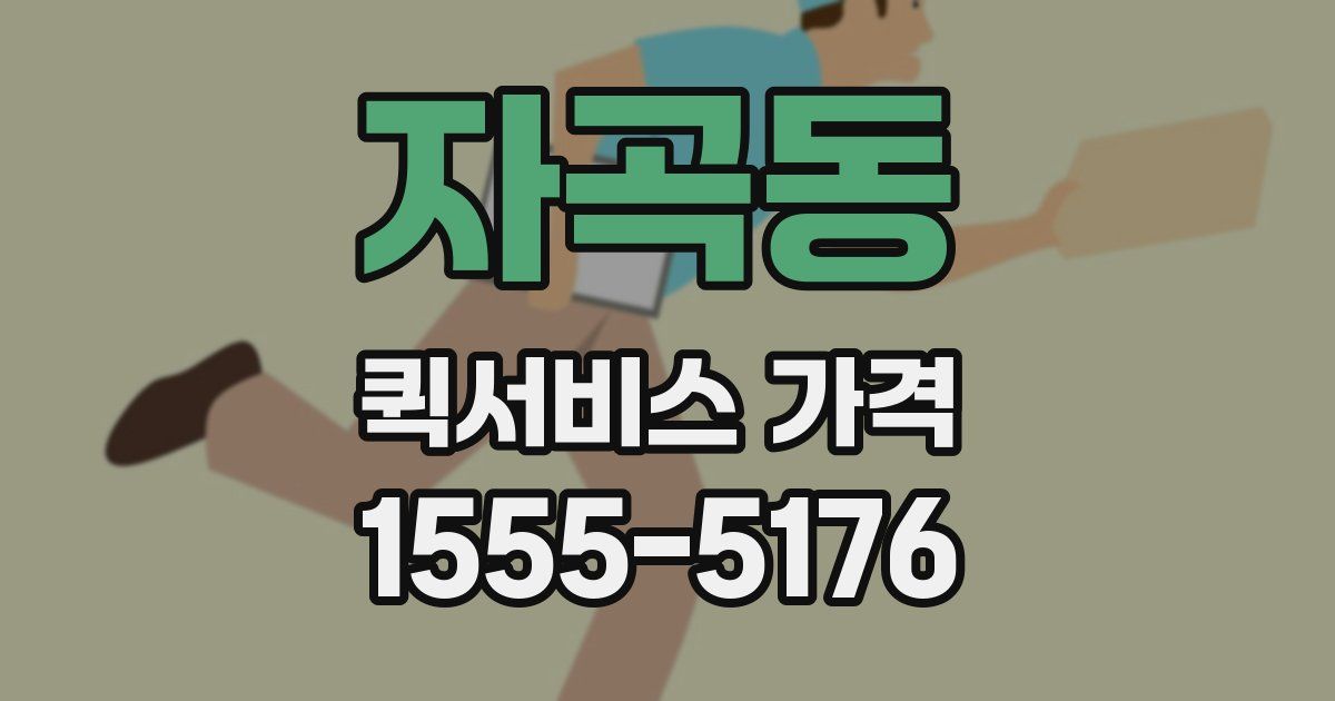자곡동 퀵서비스 가격