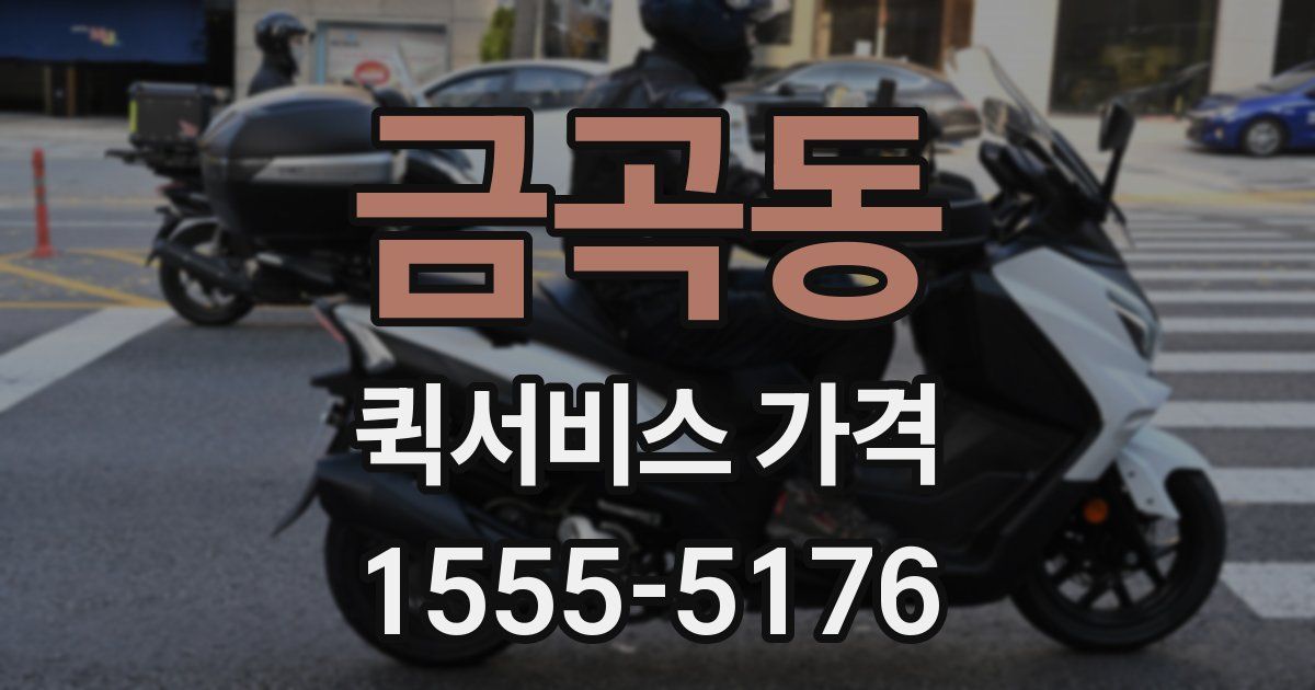 금곡동 퀵서비스 가격