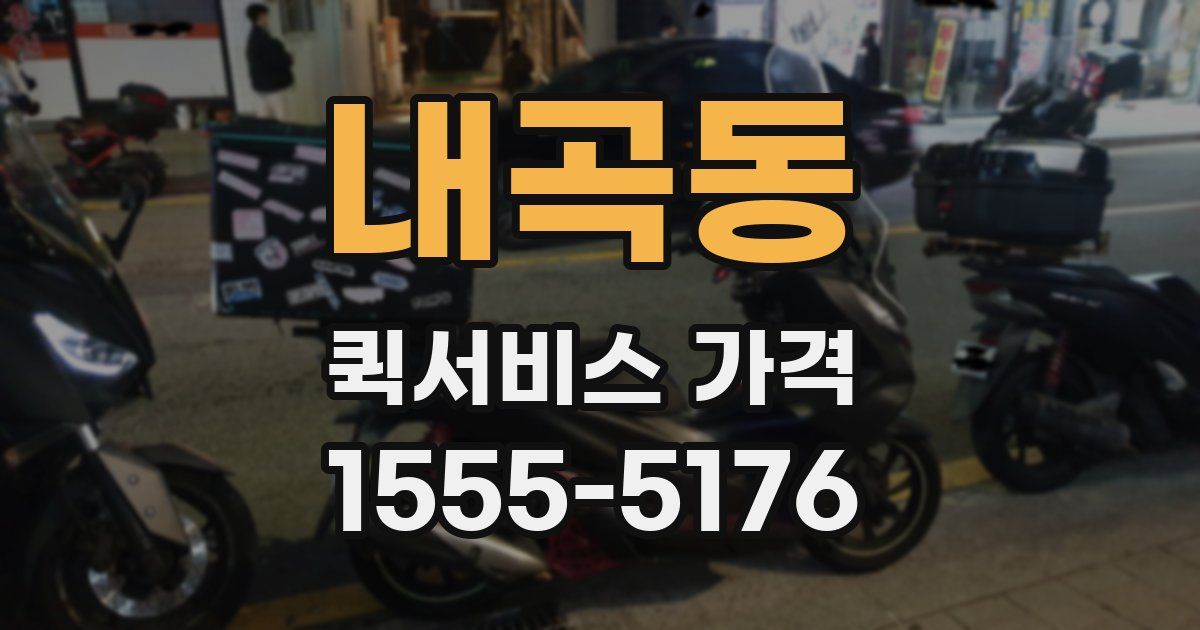 내곡동 퀵서비스 가격