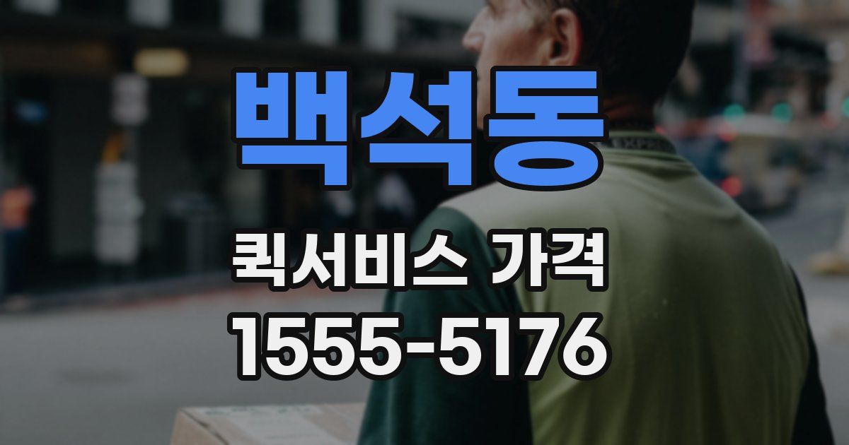 백석동 퀵서비스 가격