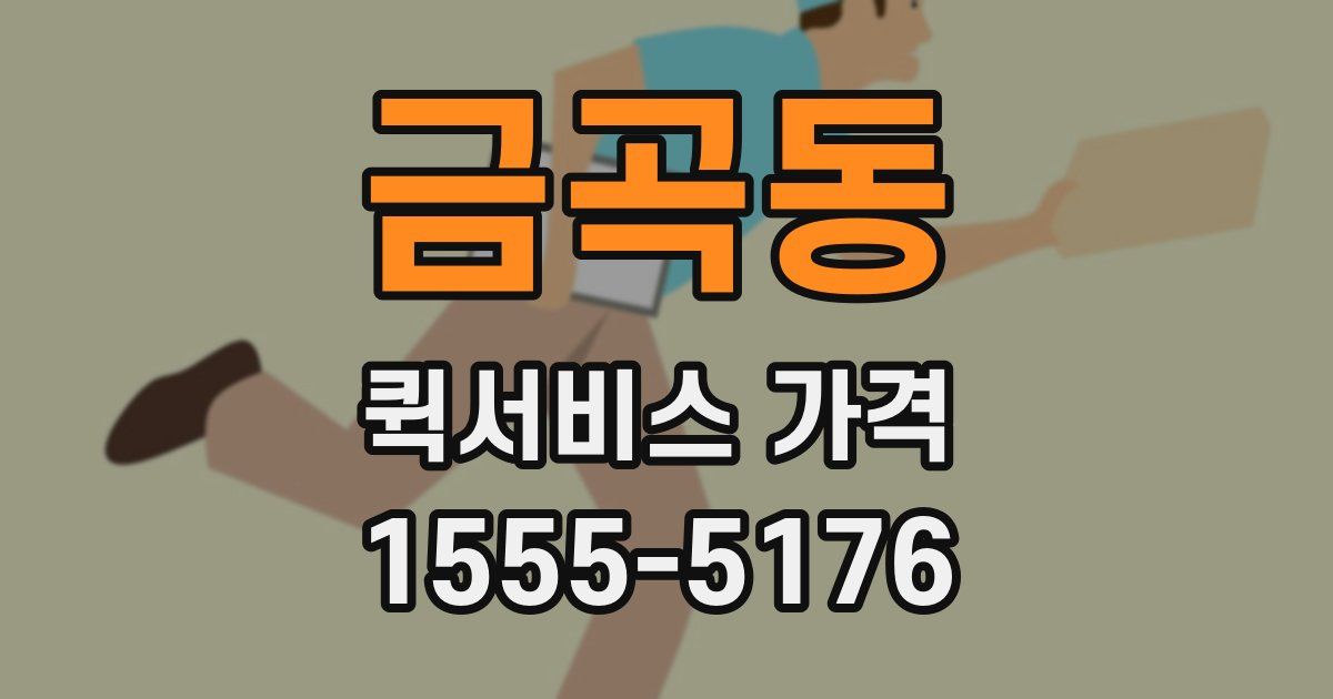 금곡동 퀵서비스 가격