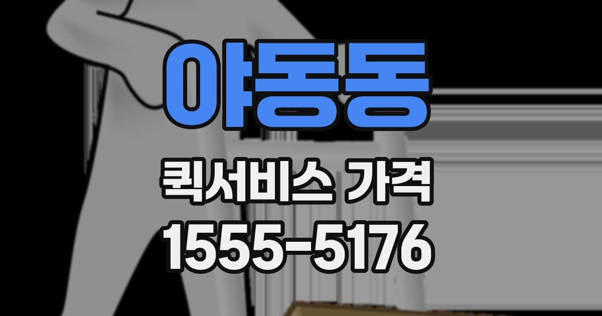 야동동 퀵서비스 가격