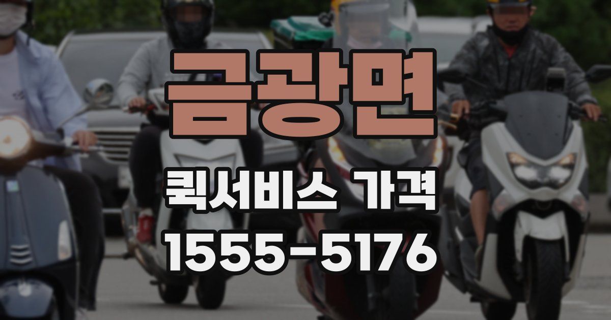 금광면 퀵서비스 가격