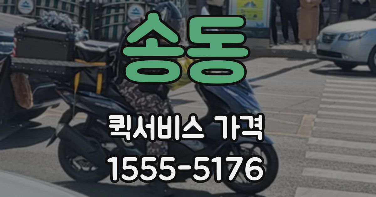 송동 퀵서비스 가격