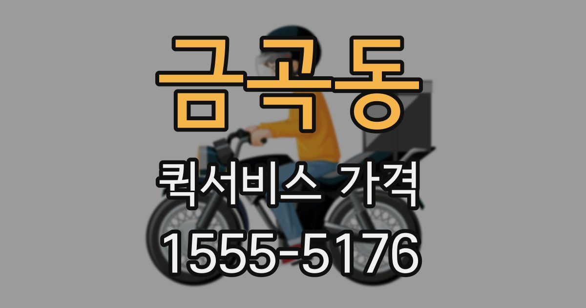 금곡동 퀵서비스 가격