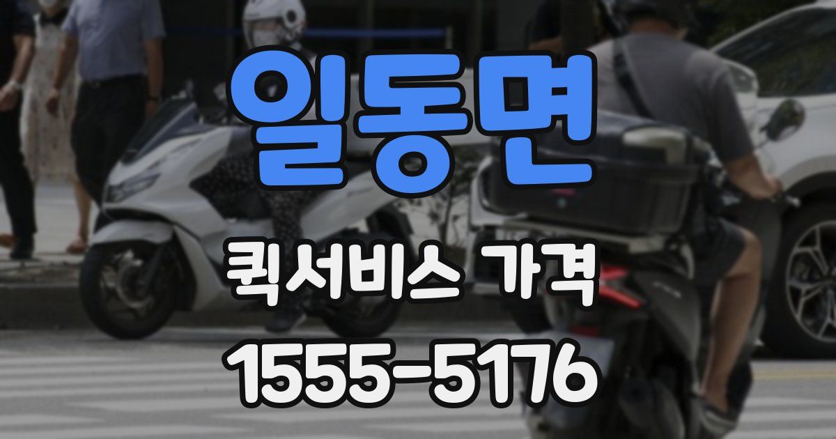 일동면 퀵서비스 가격