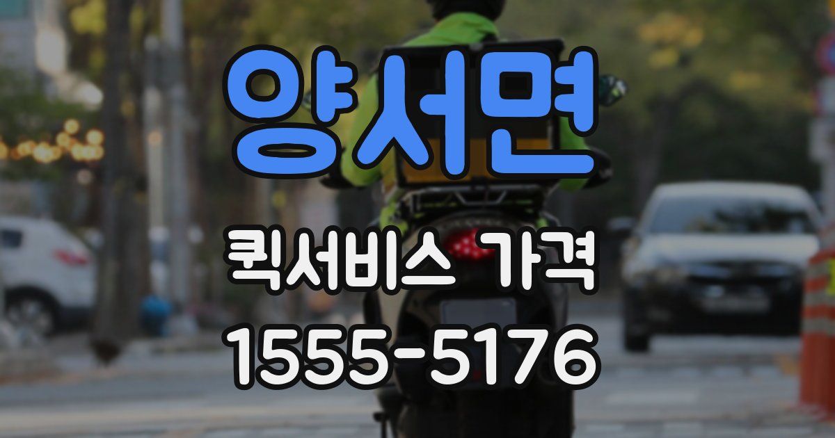 양서면 퀵서비스 가격