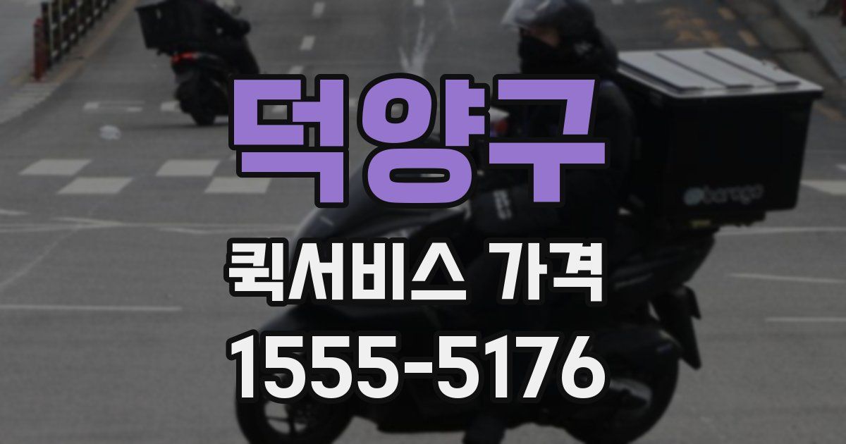 덕양구 퀵서비스 가격