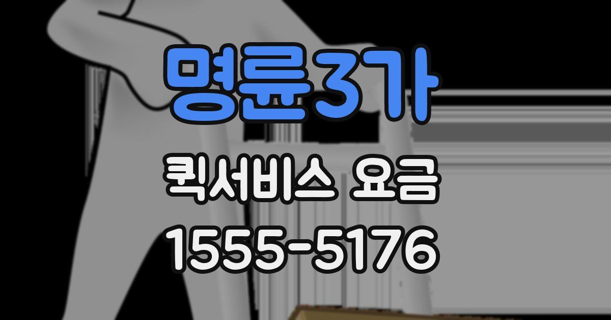 명륜3가 퀵서비스 요금