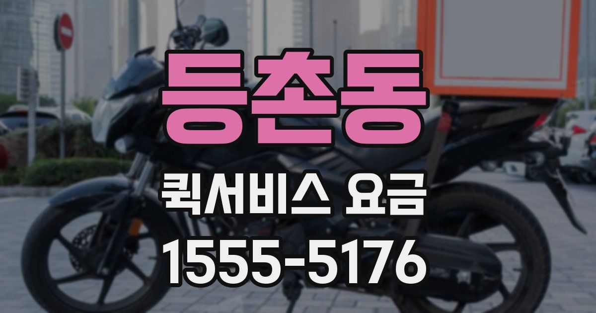 등촌동 퀵서비스 요금