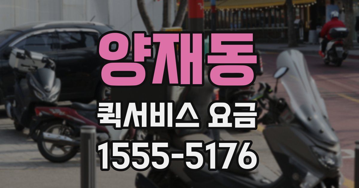 양재동 퀵서비스 요금