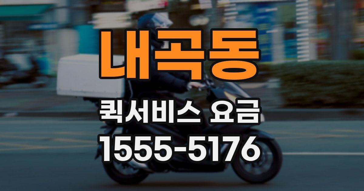 내곡동 퀵서비스 요금