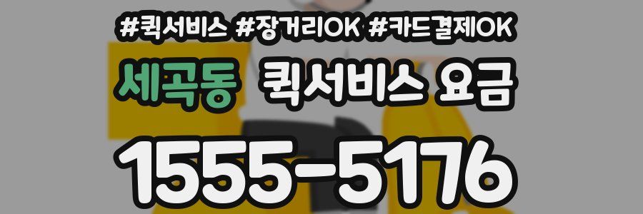 세곡동 퀵서비스 요금